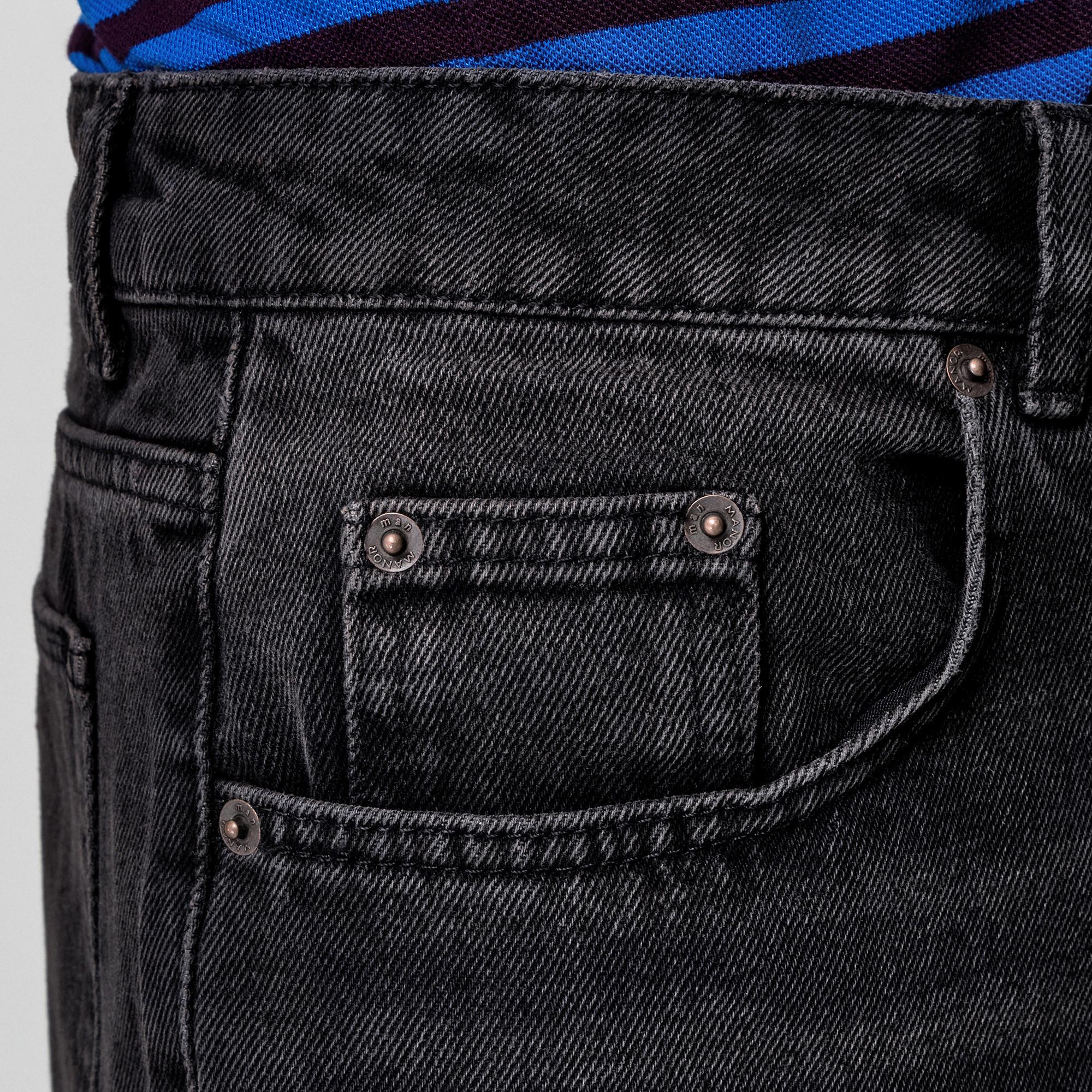 Manor Man Short in denim Regular Fit  