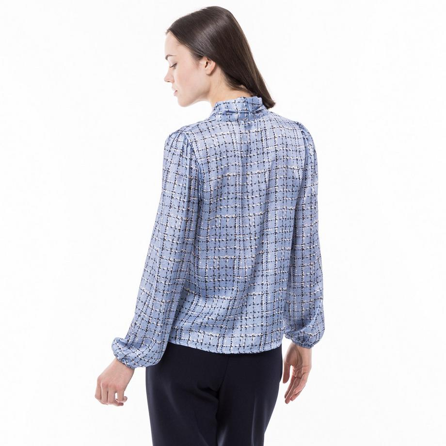 Manor Woman Bluse Schalkragen Fantasiemuster  