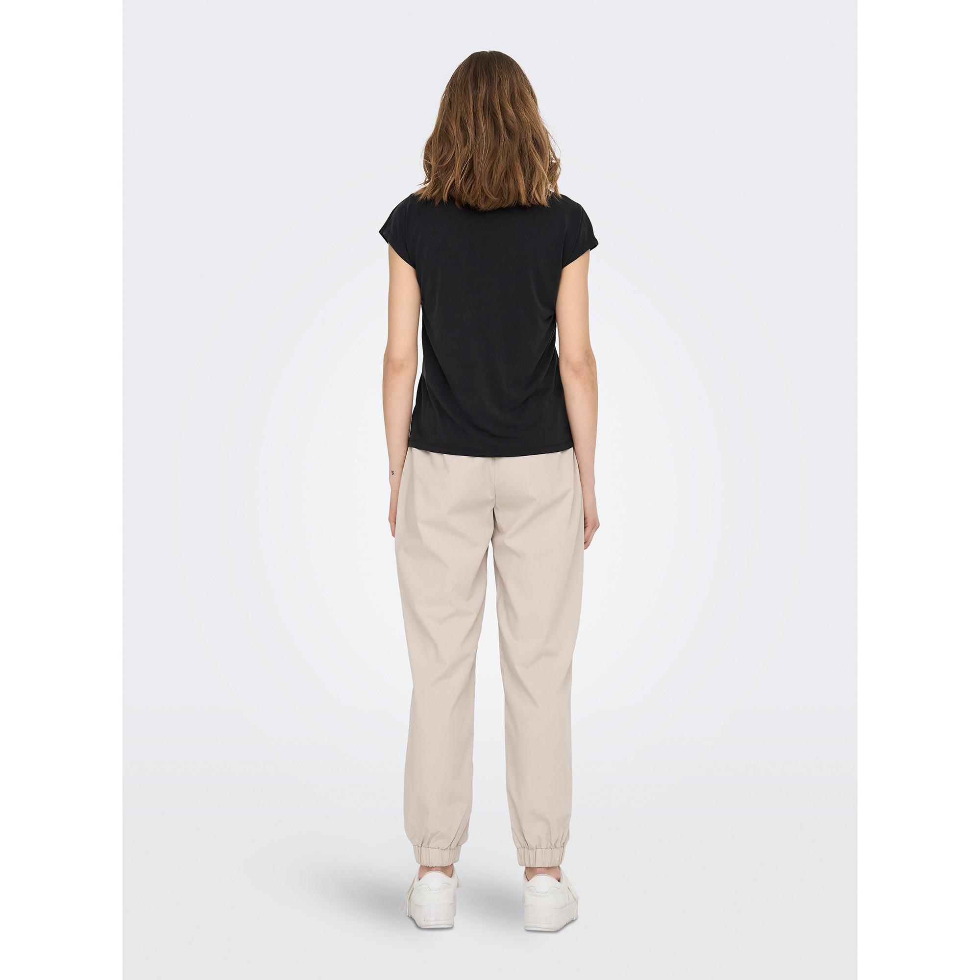 ONLY T-Shirt Scollo a V Maniche Corte Vestibilità Regolare  