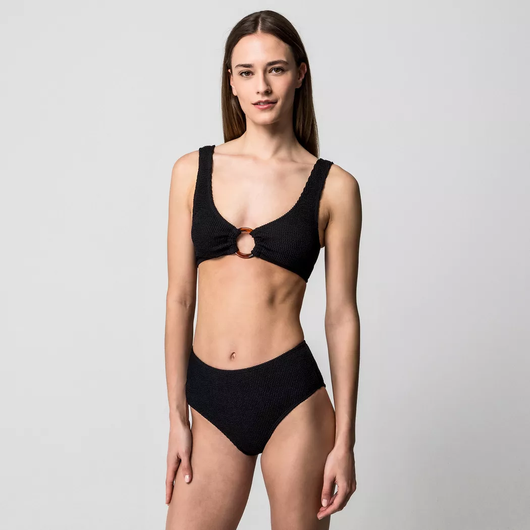 Manor Woman High Waist Bikini Bottoms Black XS