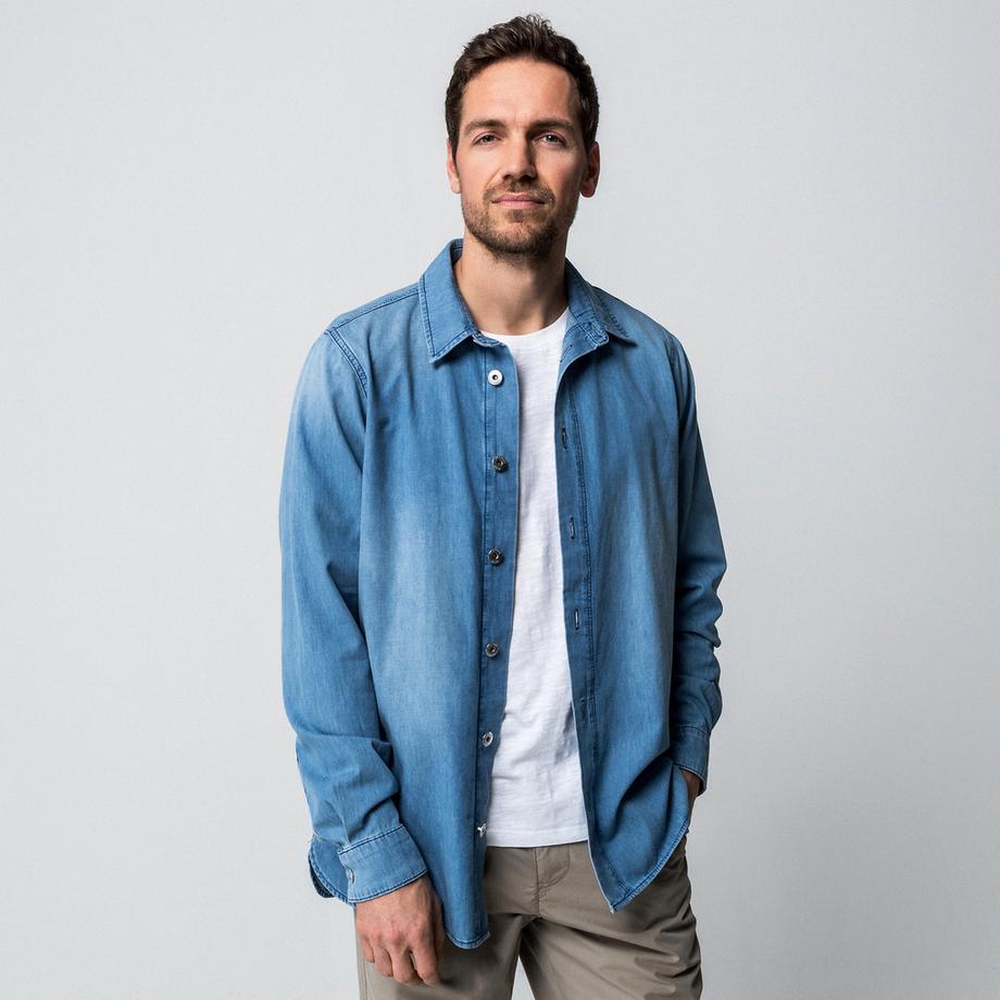 Manor Man Langarm Jeanshemd  