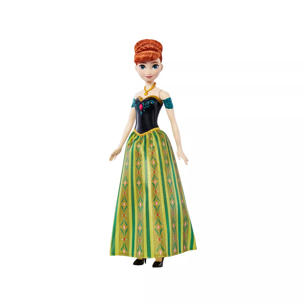 Mattel - Disney Die Eiskönigin Singende Puppe Anna  (D, I, E, F), Multicolor
