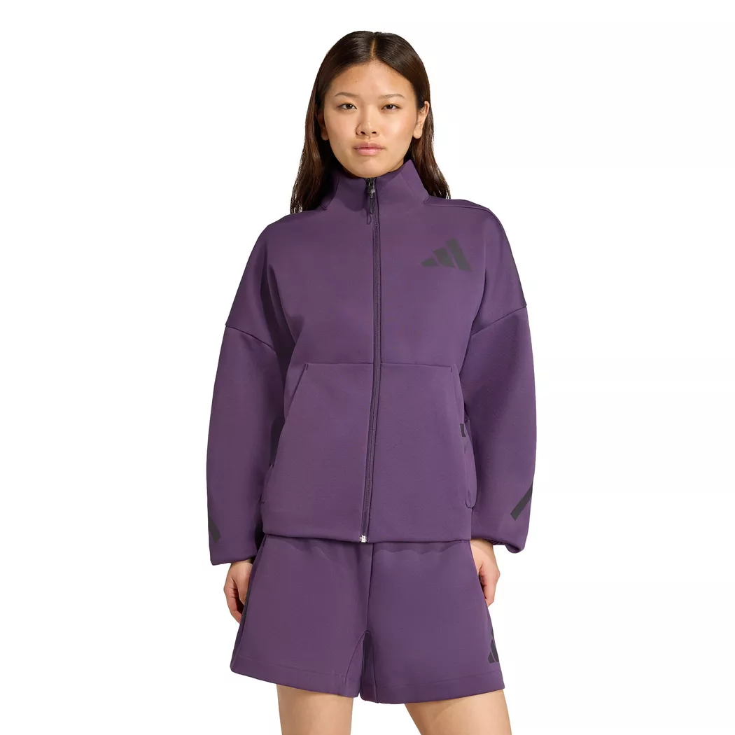 Adidas - Sweatjacke, für Damen, Dunkelviolett, Größe L