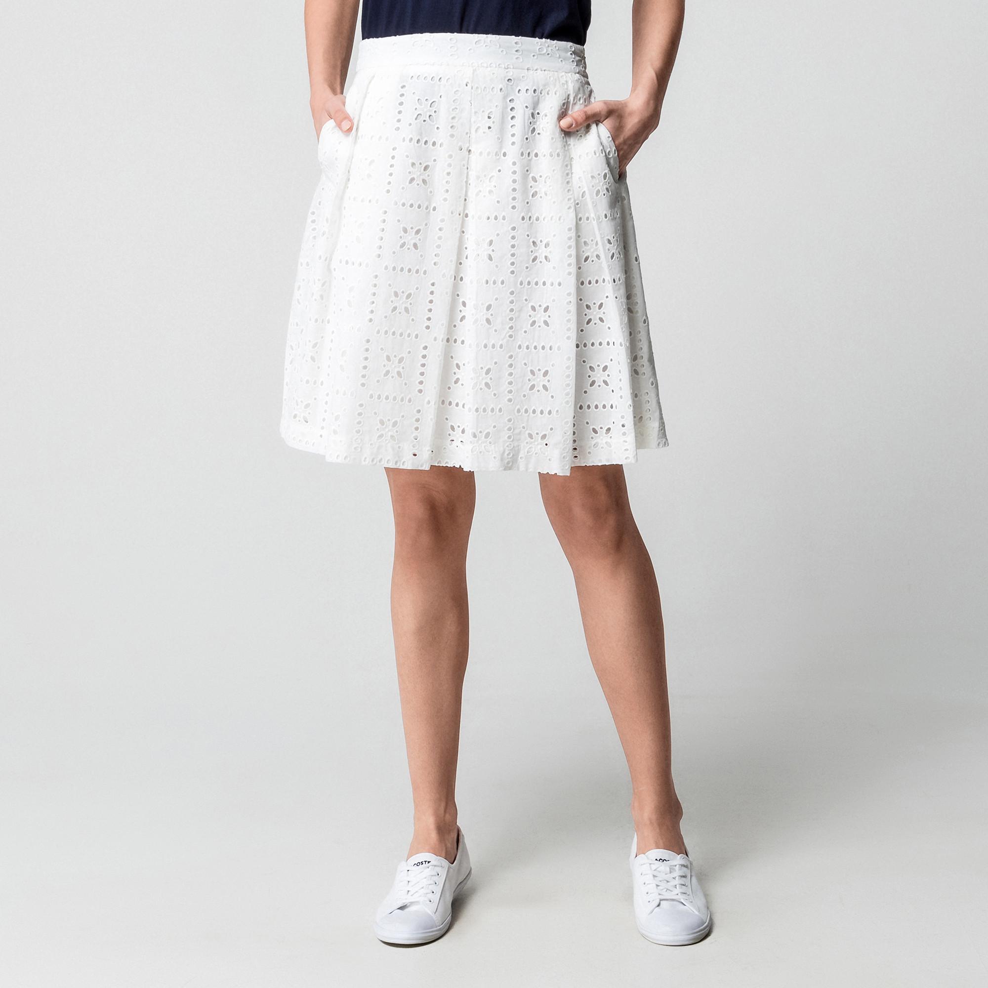 Manor Woman Freizeit A-Linien Rock mit Lochspitze  