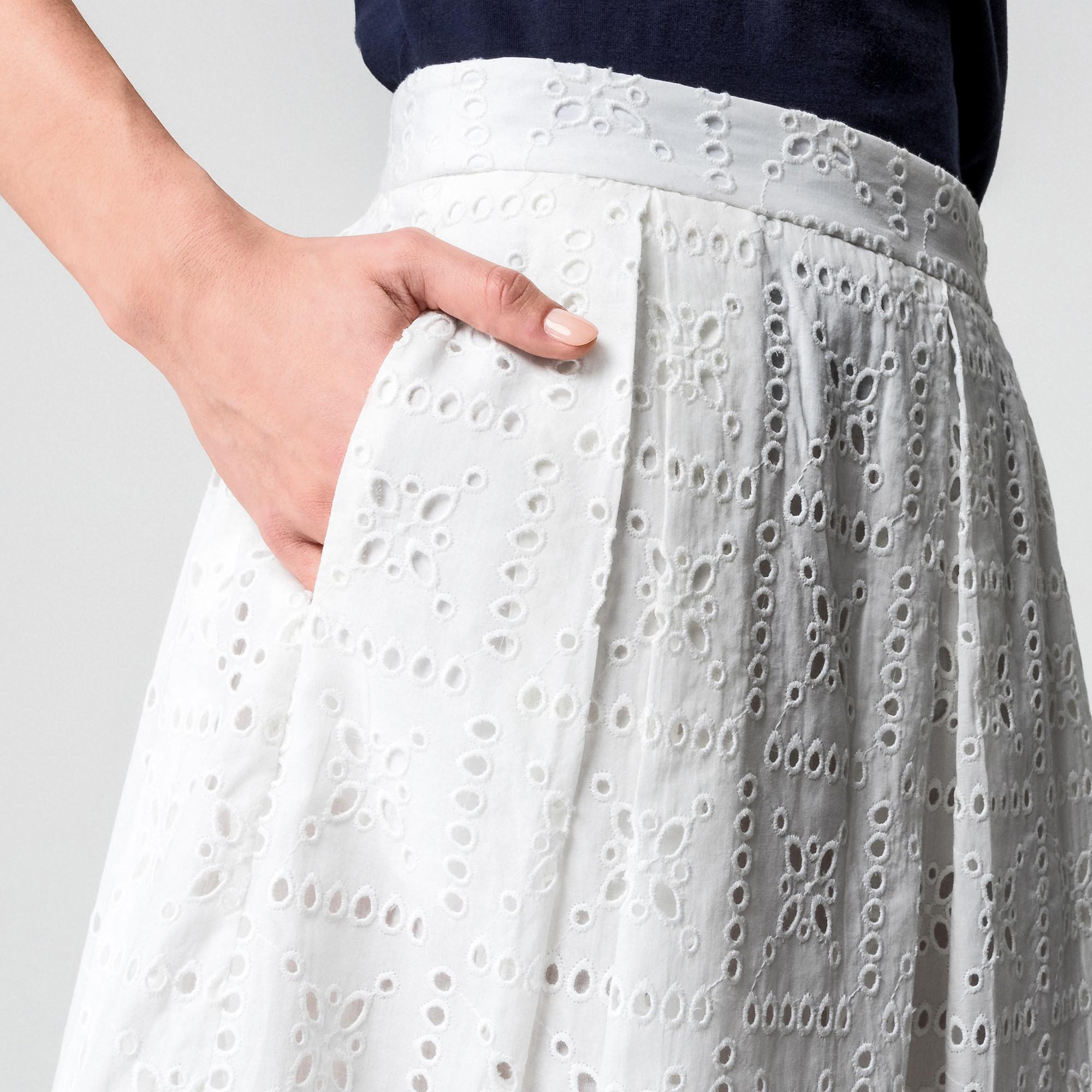 Manor Woman Freizeit A-Linien Rock mit Lochspitze  