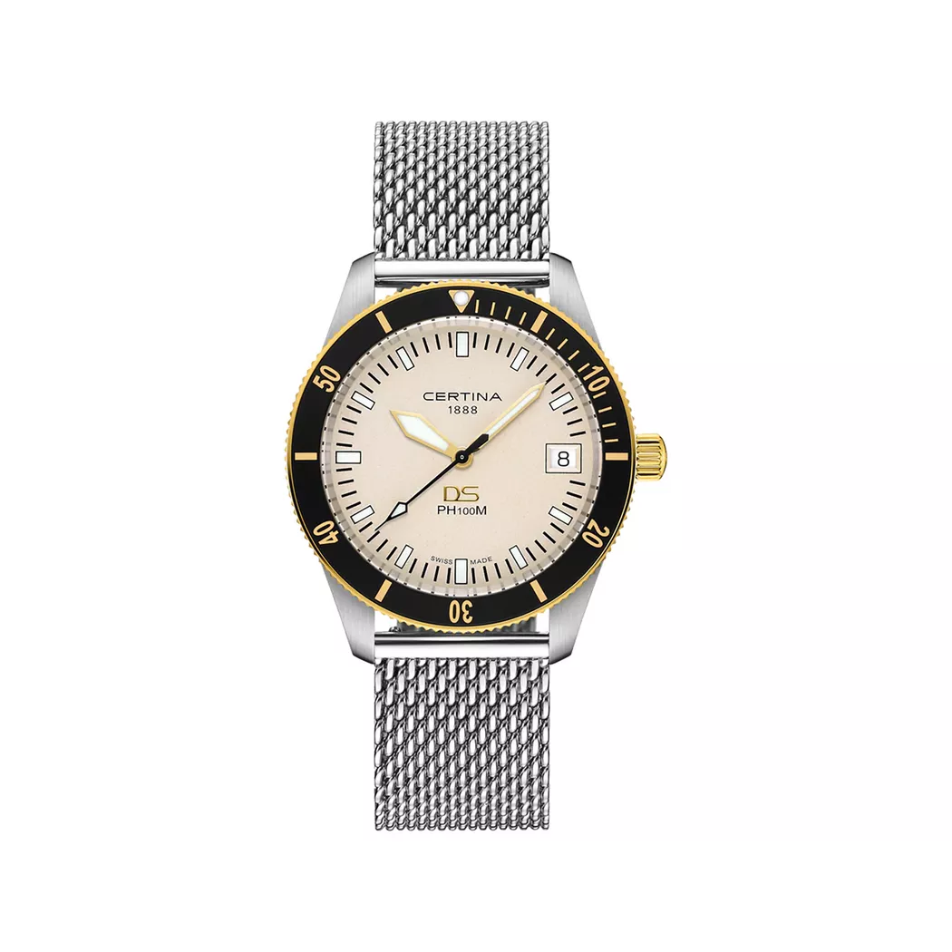 Certina - Analoguhr, Ds Ph100m, 40mm, Silber