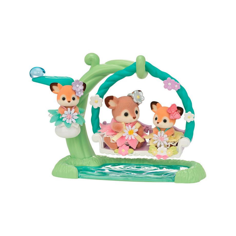 Sylvanian Families  Bébé chevreuil avec balançoire fleurie Set de jeu 