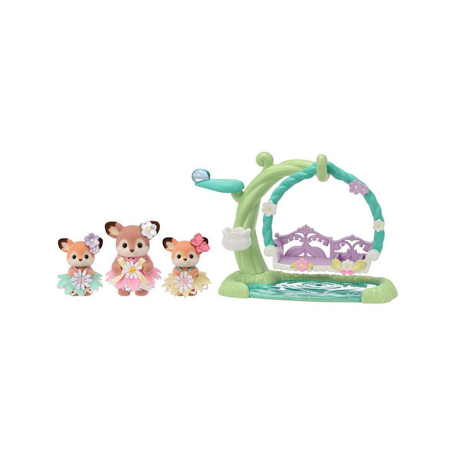 Sylvanian Families  Bébé chevreuil avec balançoire fleurie Set de jeu 