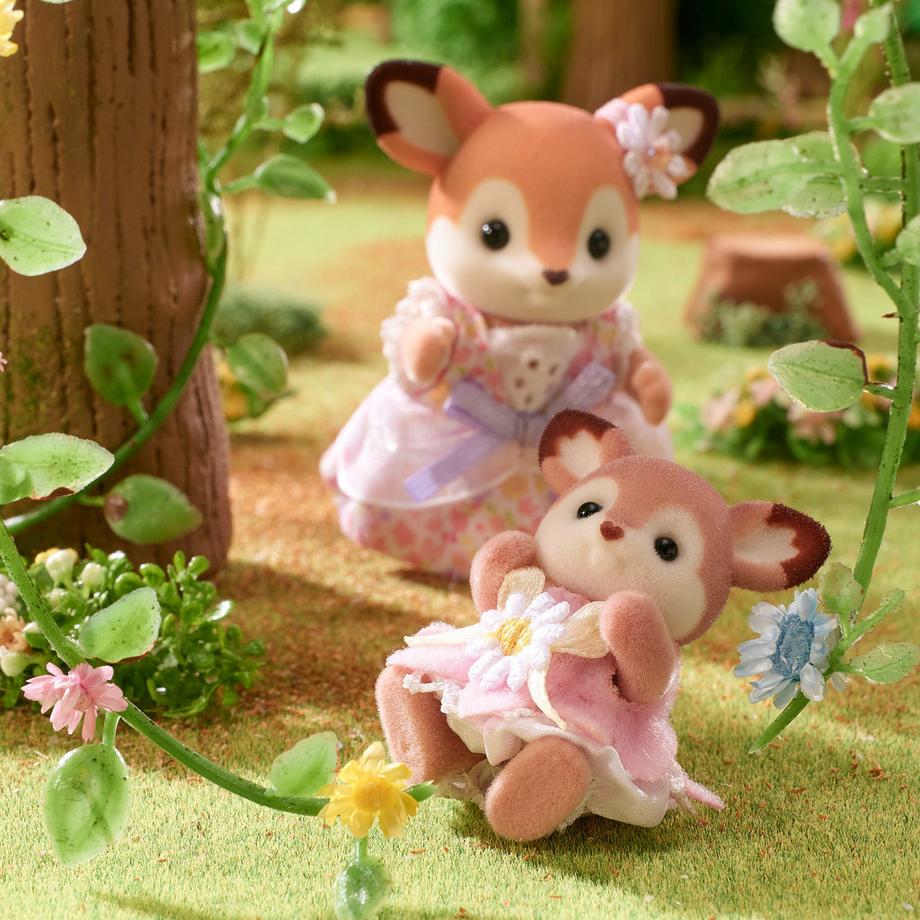 Sylvanian Families  Bébé chevreuil avec balançoire fleurie Set de jeu 