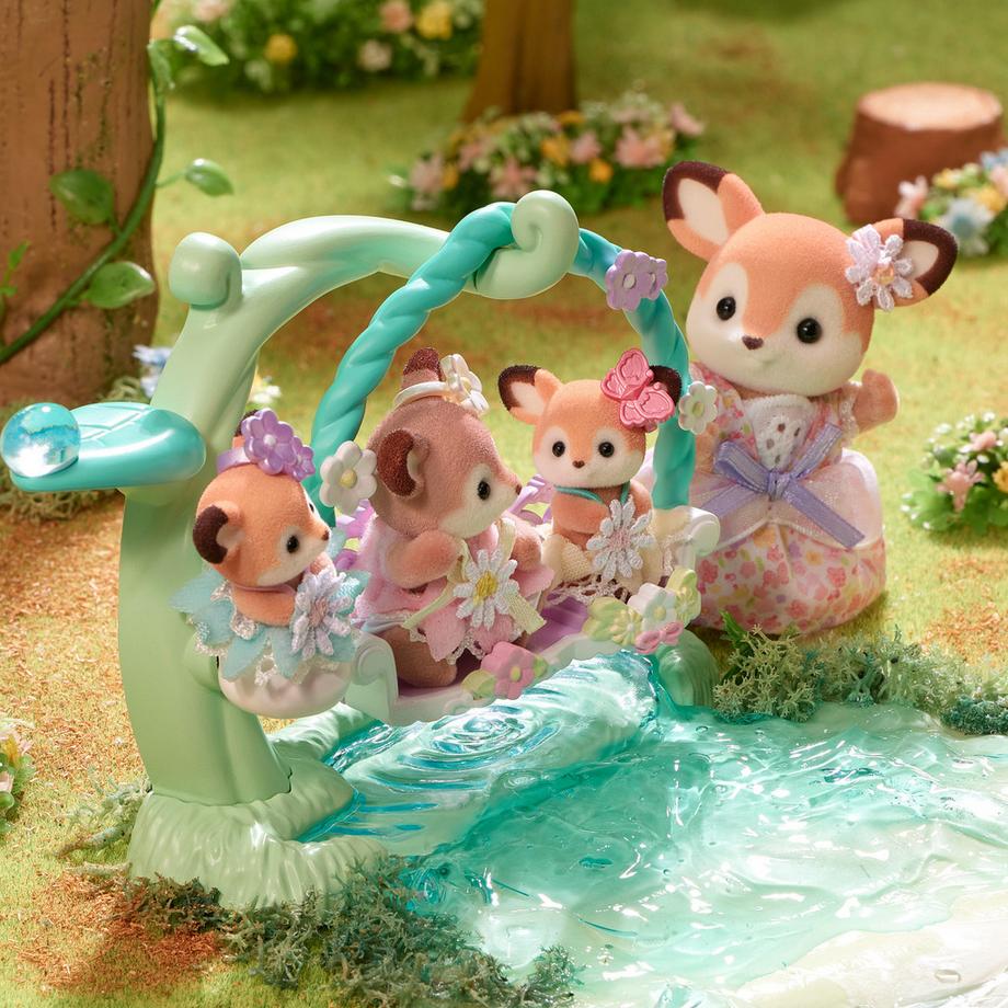 Sylvanian Families  Bébé chevreuil avec balançoire fleurie Set de jeu 