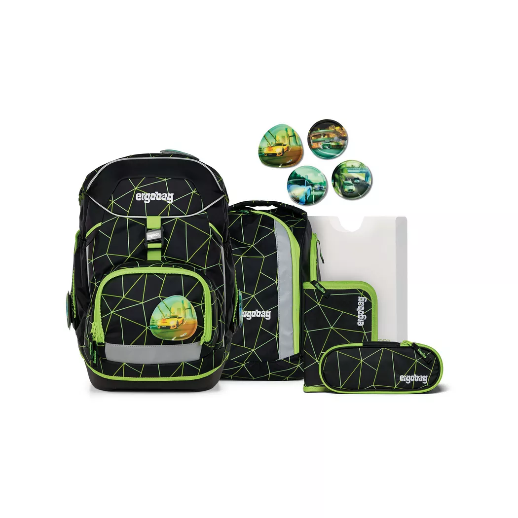 Ergobag - Schulrucksack-Set, 6-teilig, 28X40X25CM, Multicolor