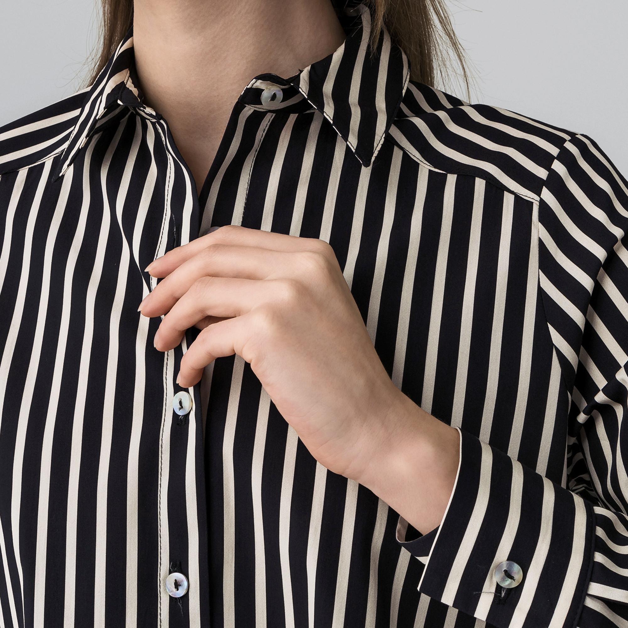 Manor Woman Robe chemise rayée  