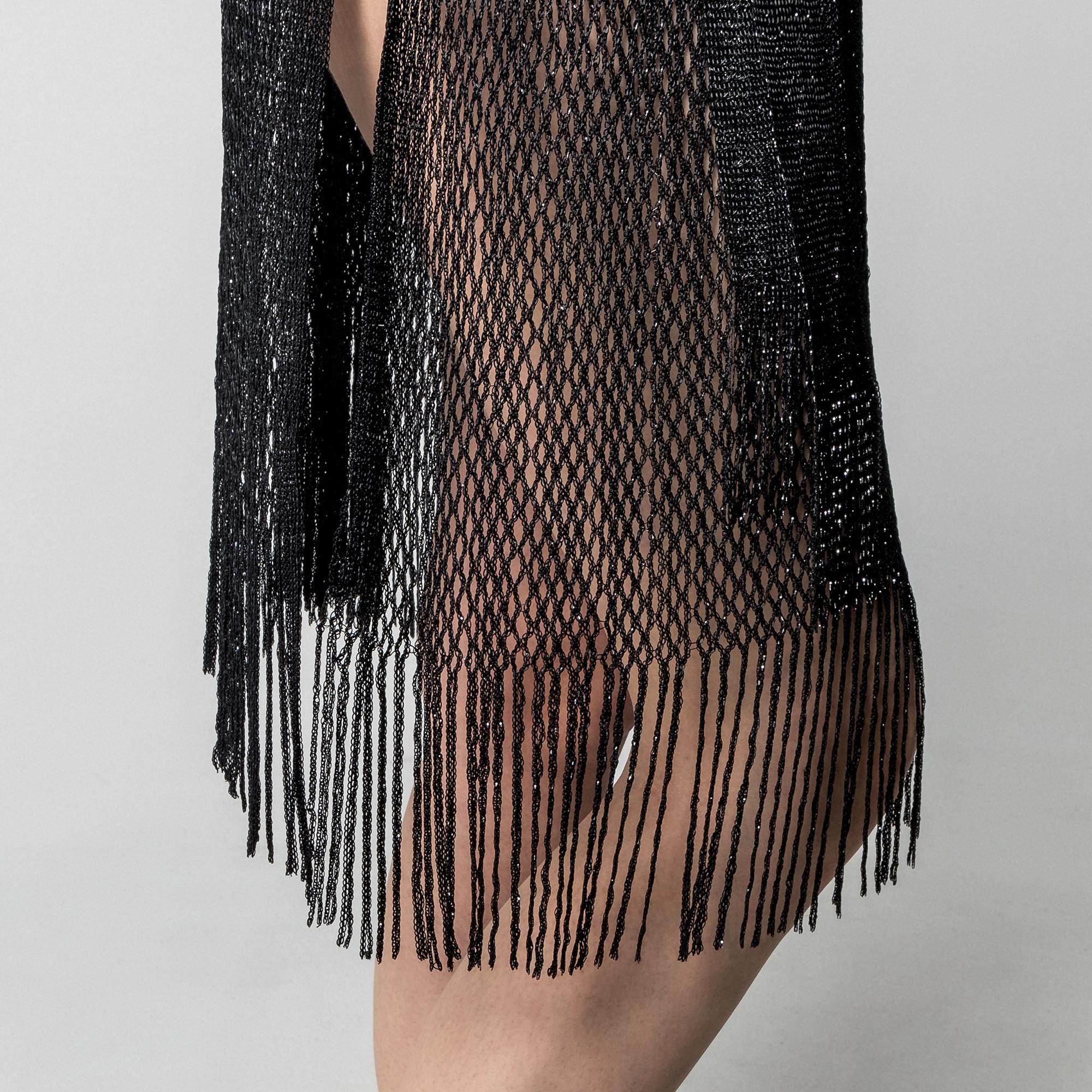 Manor Woman Tunika mit Glitzerfäden und Fransen  