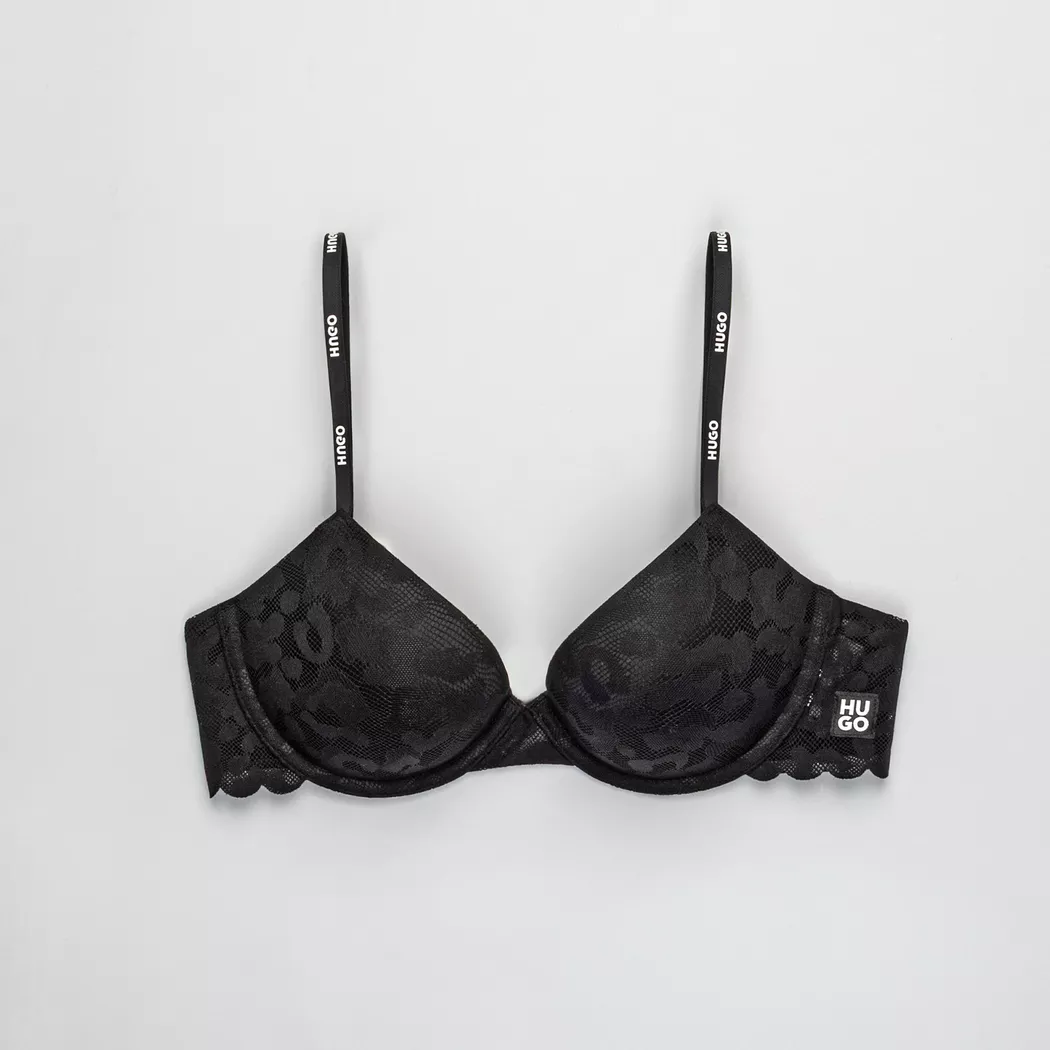 Hugo - BH mit Push up Effekt, für Damen, Black, Größe 80C