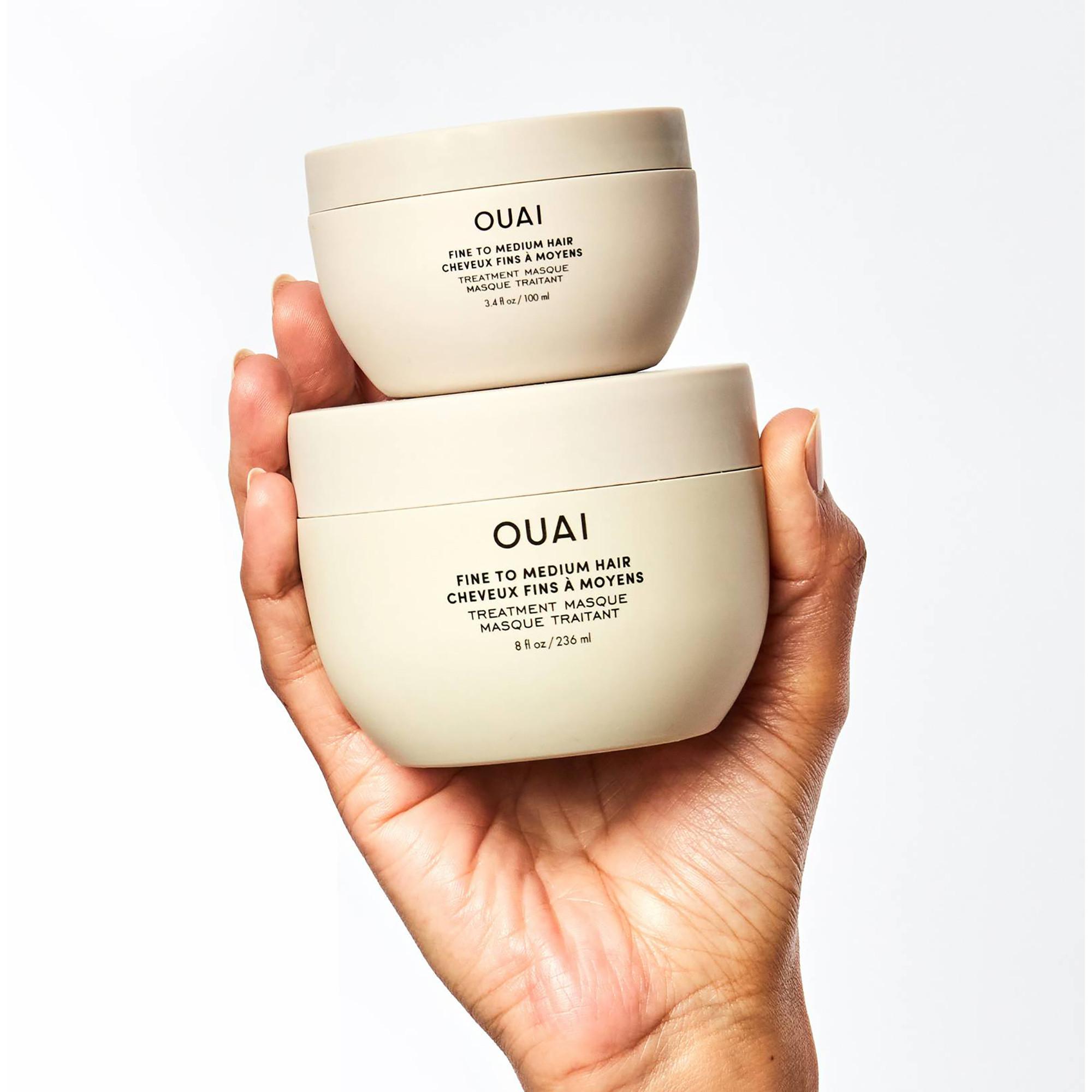 OUAI HAIRCARE Fine/Medium Hair Treatment Masque Cheveux, Taille de voyage 