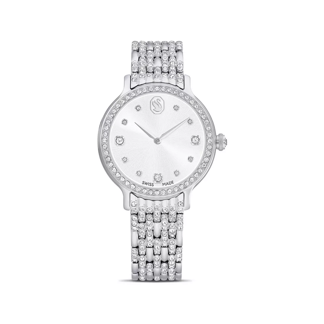 Quarzuhr SWAROVSKI "DEXTERA OCTAGON", silber (silberfarben), Armbanduhren, Damen, Quarzuhr, Armbanduhr, Damenuhr, Swiss Made, Edelstahlarmband, analog 3
