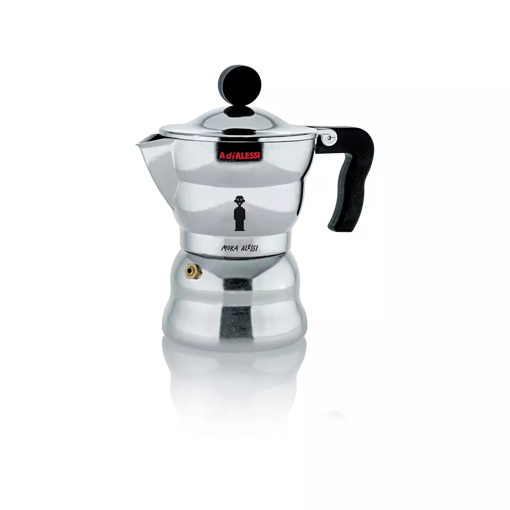 Espressomaschine Moka-Alessi - Aluminium / 6 Tassen silber baby