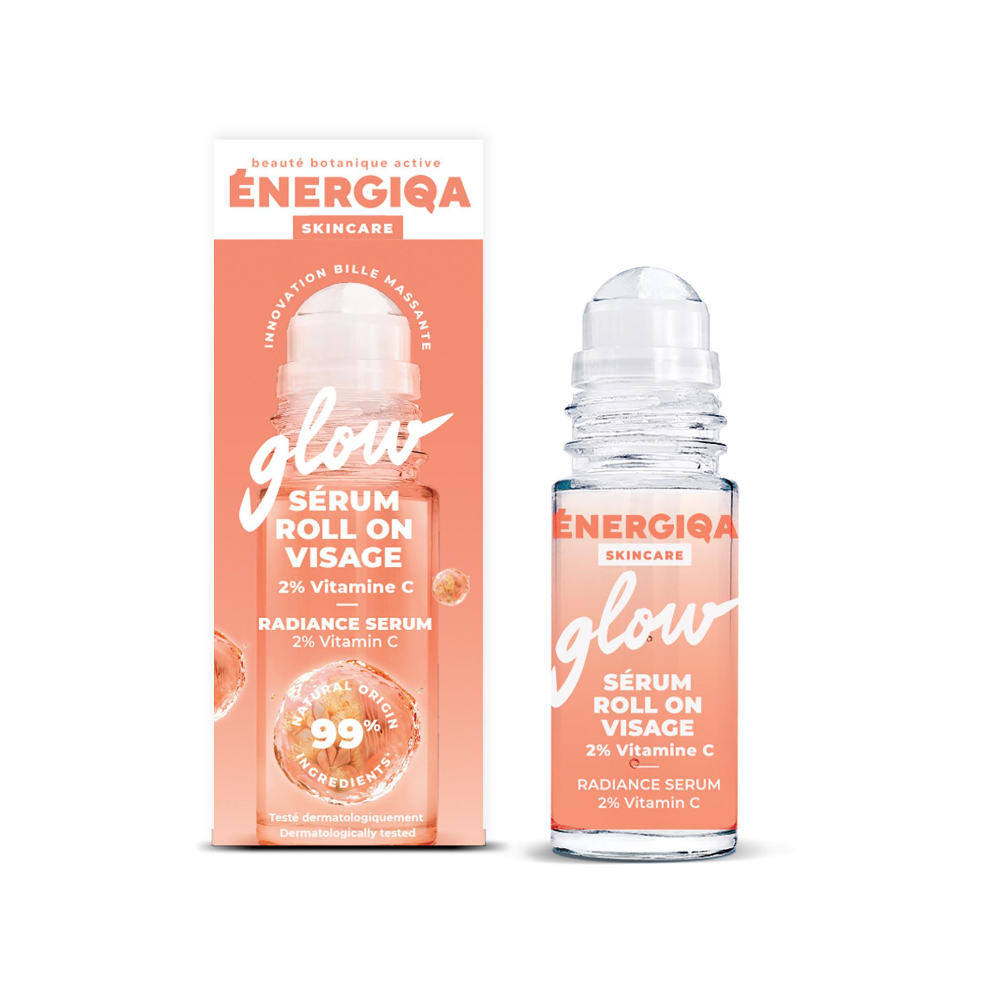 Energiqa  Roll On Glow Serum - Luminosità - Vitamina C Ed Estratto Di Alghe Marine 