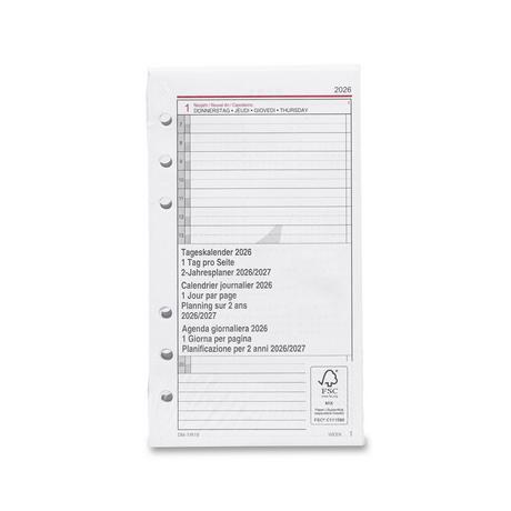 Manor Papeterie No Label Recharge Calendrier quotidien Refill 2026 