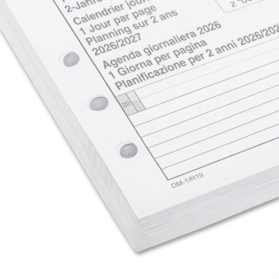 Manor Papeterie No Label Inserto sostitutivo dell'agend Refill 2026 