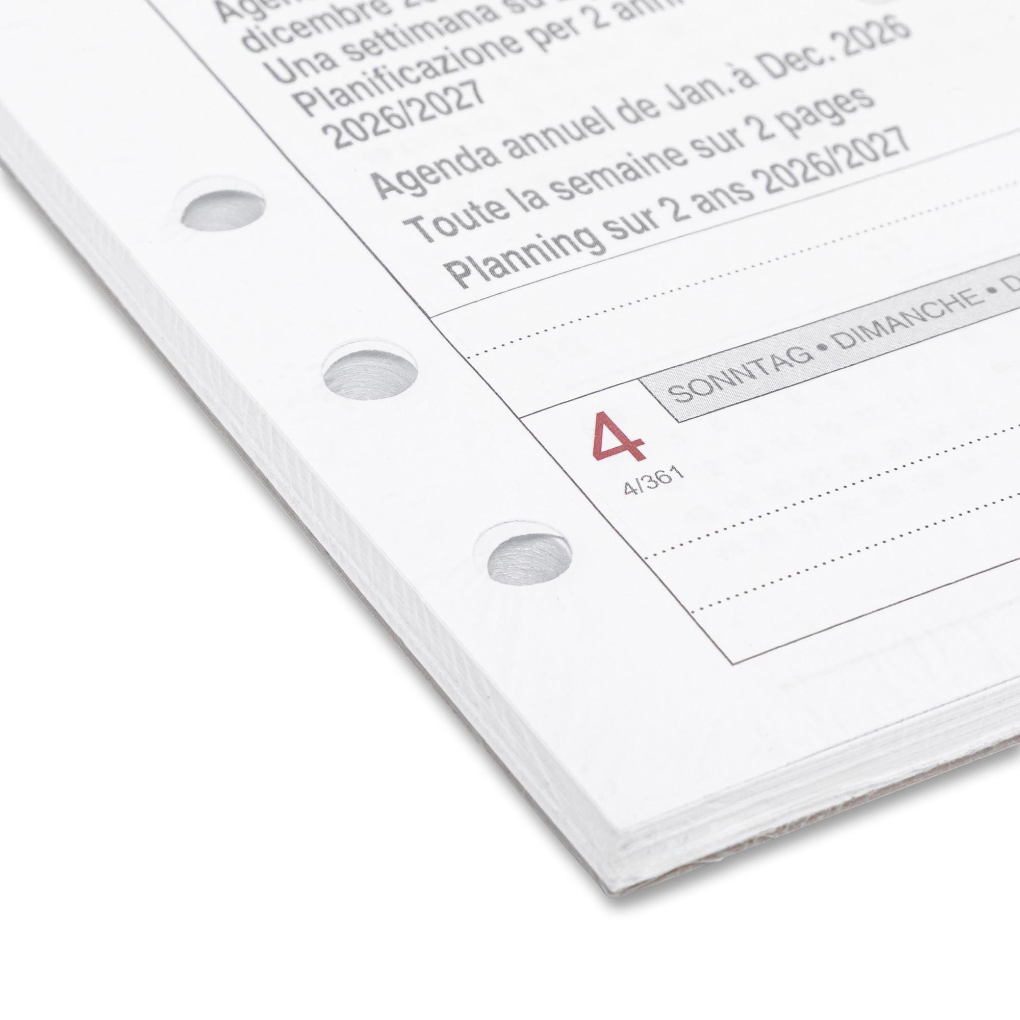 Manor Papeterie No Label Recharge Calendrier quotidien Refill 2026 