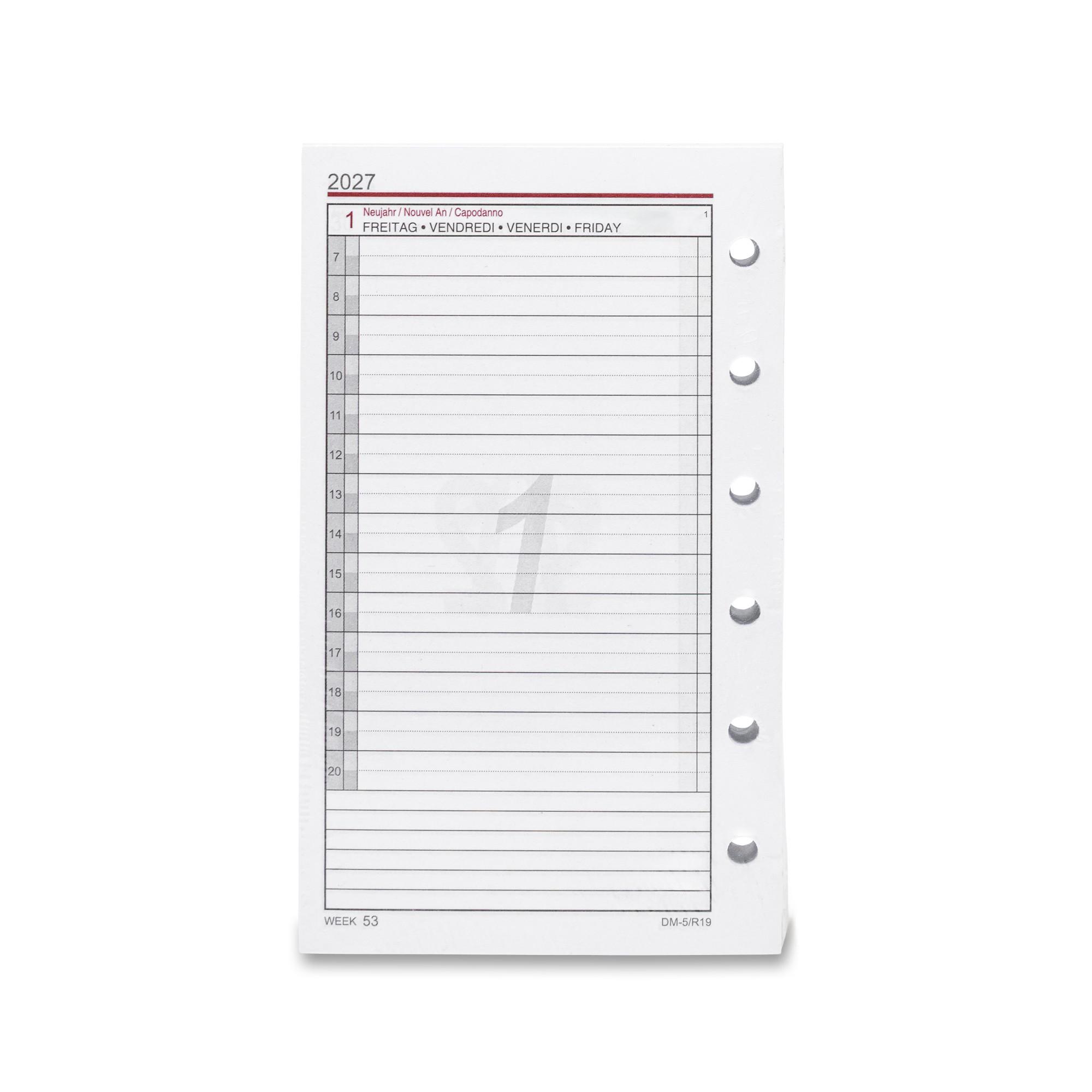 Manor Papeterie No Label Recharge Calendrier quotidien Refill 2026 