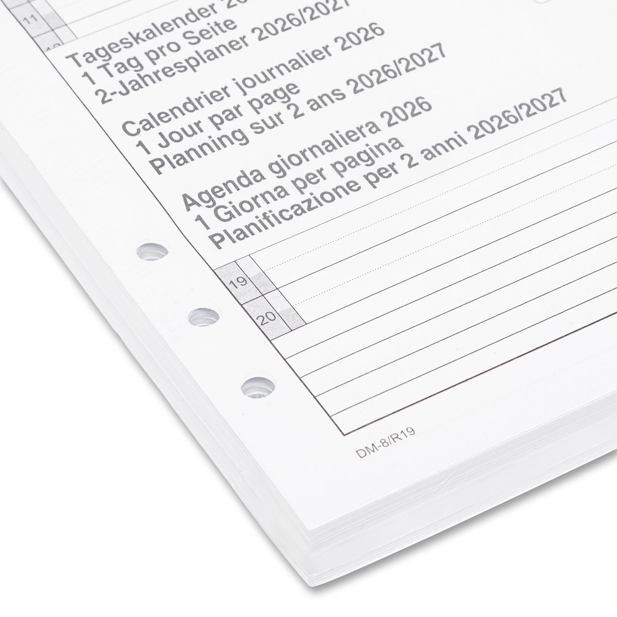 Manor Papeterie No Label Recharge Calendrier quotidien Refill 2026 