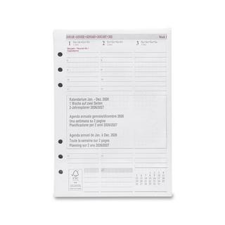 Manor Papeterie No Label Inserto sostitutivo dell'agend Refill 2026 