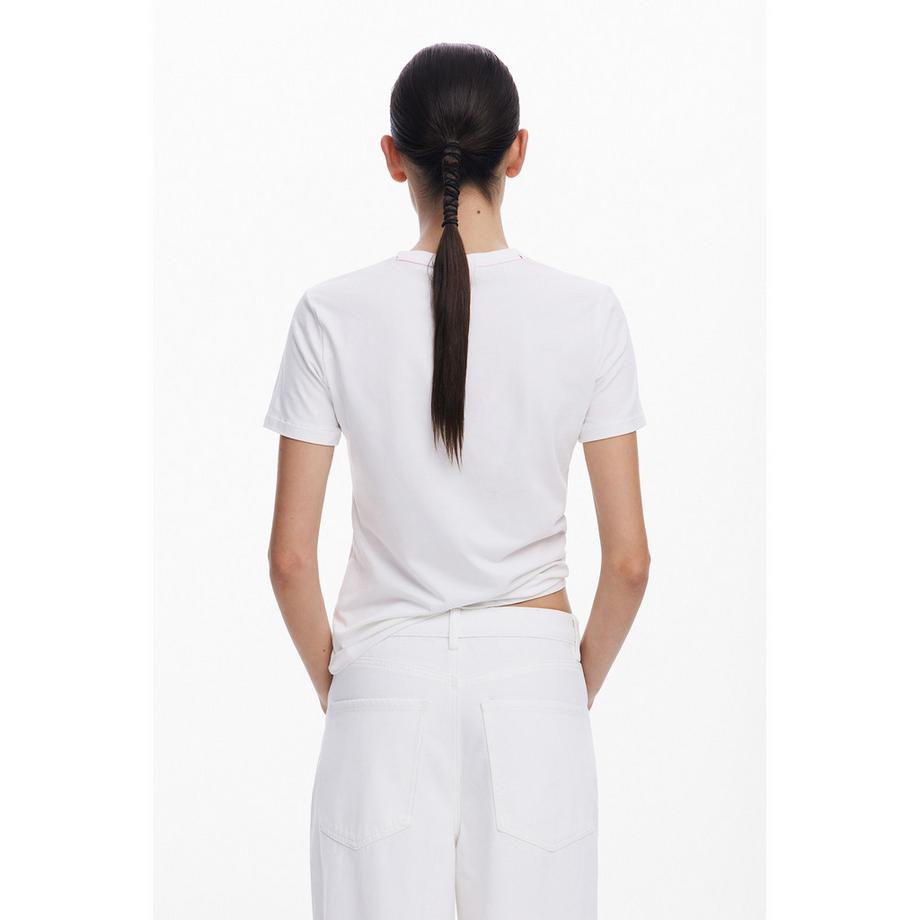 Desigual T-shirt Slim Fit à Imprimé Floral  