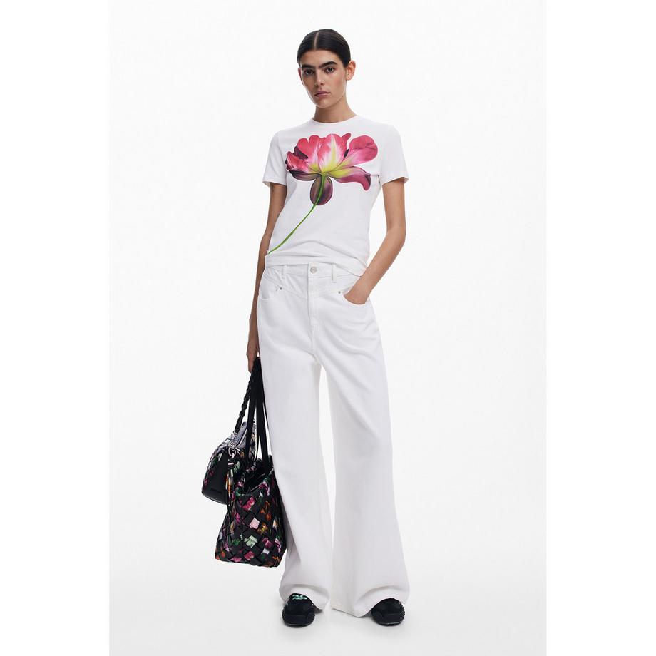 Desigual T-shirt Slim Fit à Imprimé Floral  