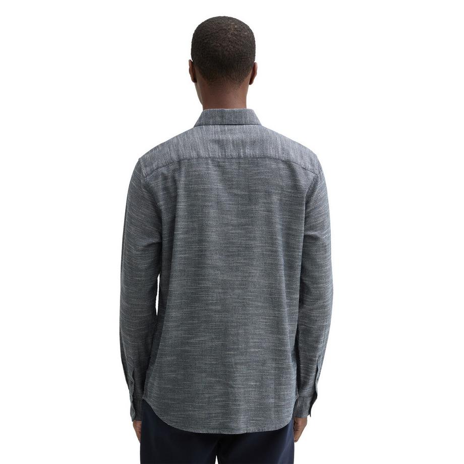 TOM TAILOR Chemise Melange Manches Longues Coupe Droite  