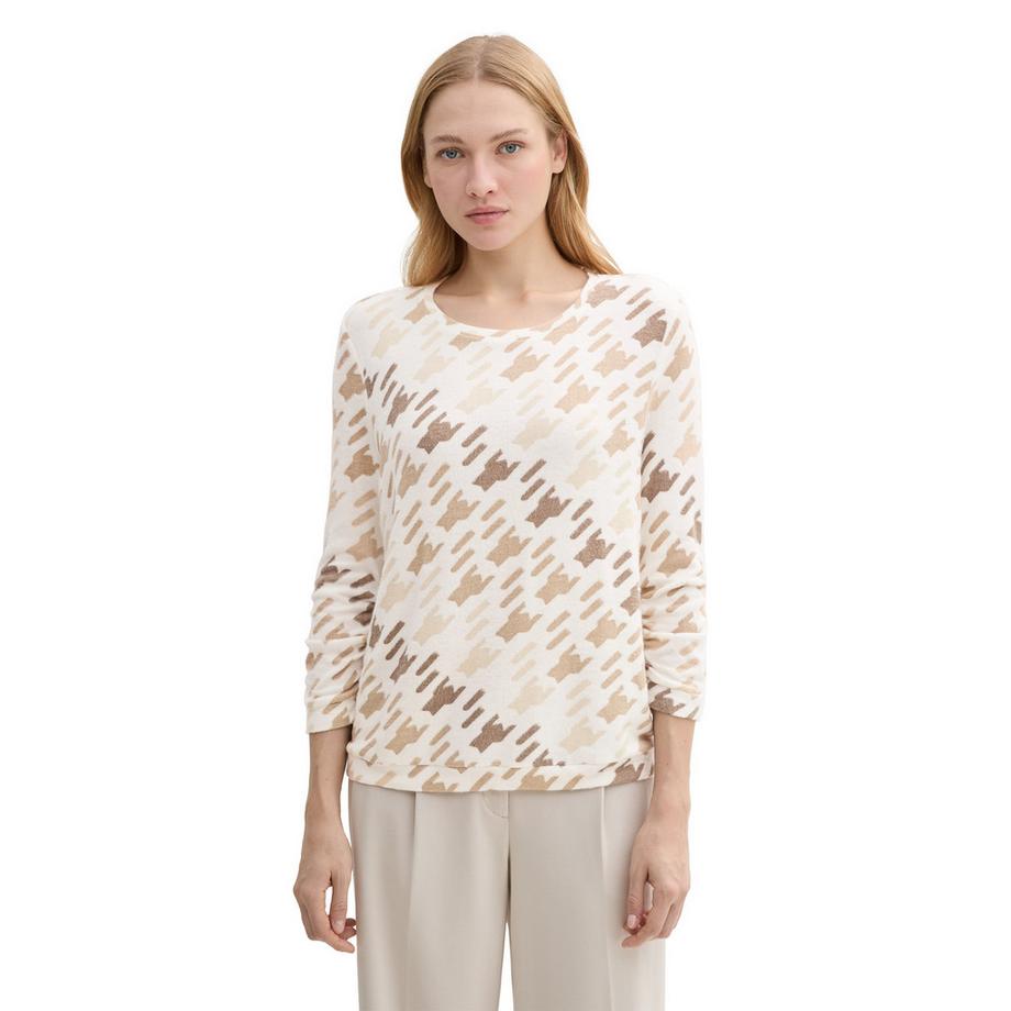 TOM TAILOR T-shirt a Maniche 3/4 Fantasia  