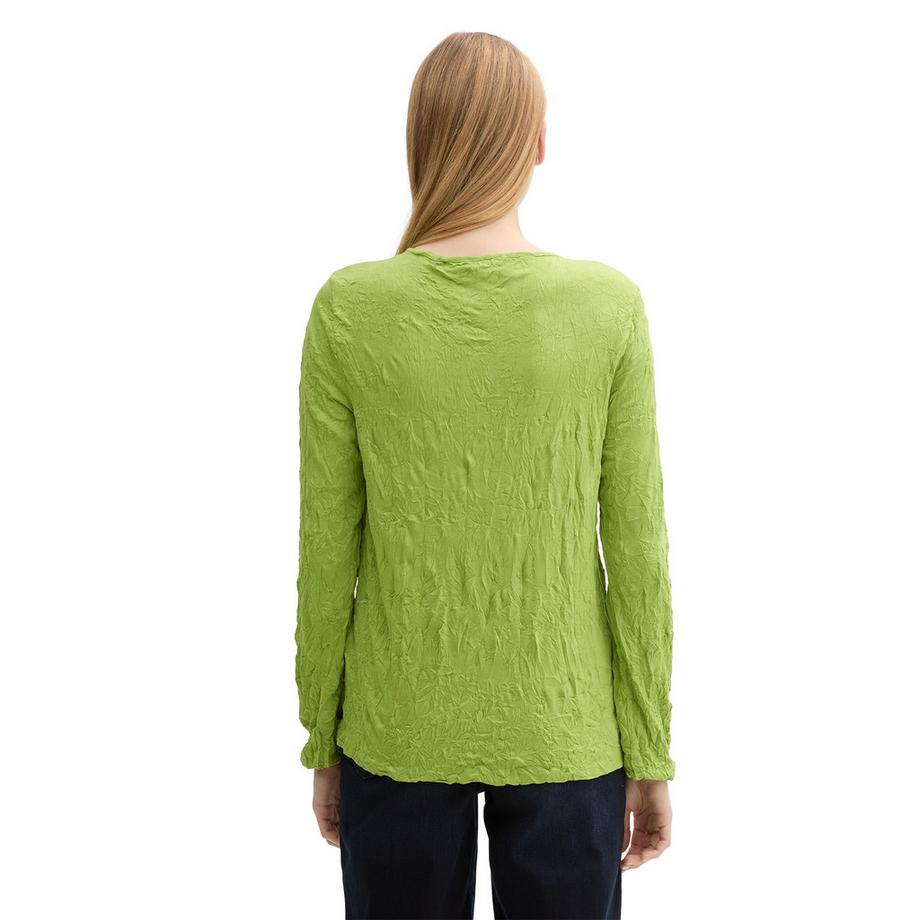 TOM TAILOR Langarm Crinkle T-Shirt  