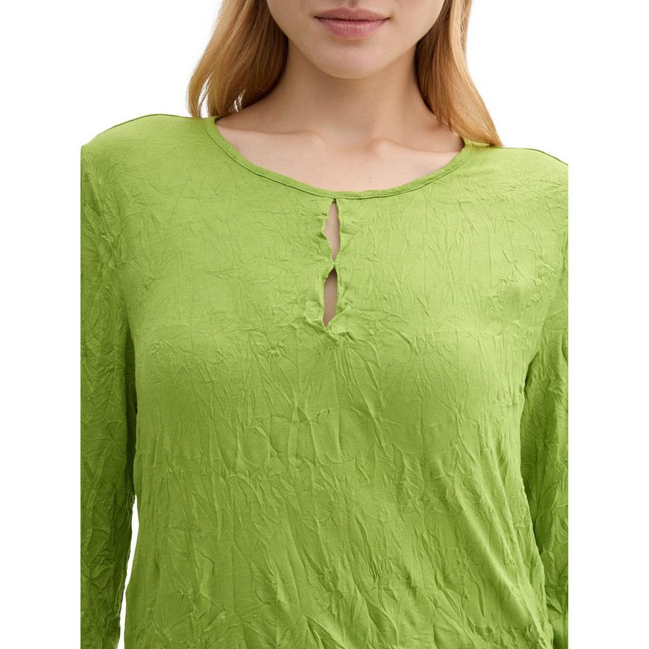 TOM TAILOR Langarm Crinkle T-Shirt  