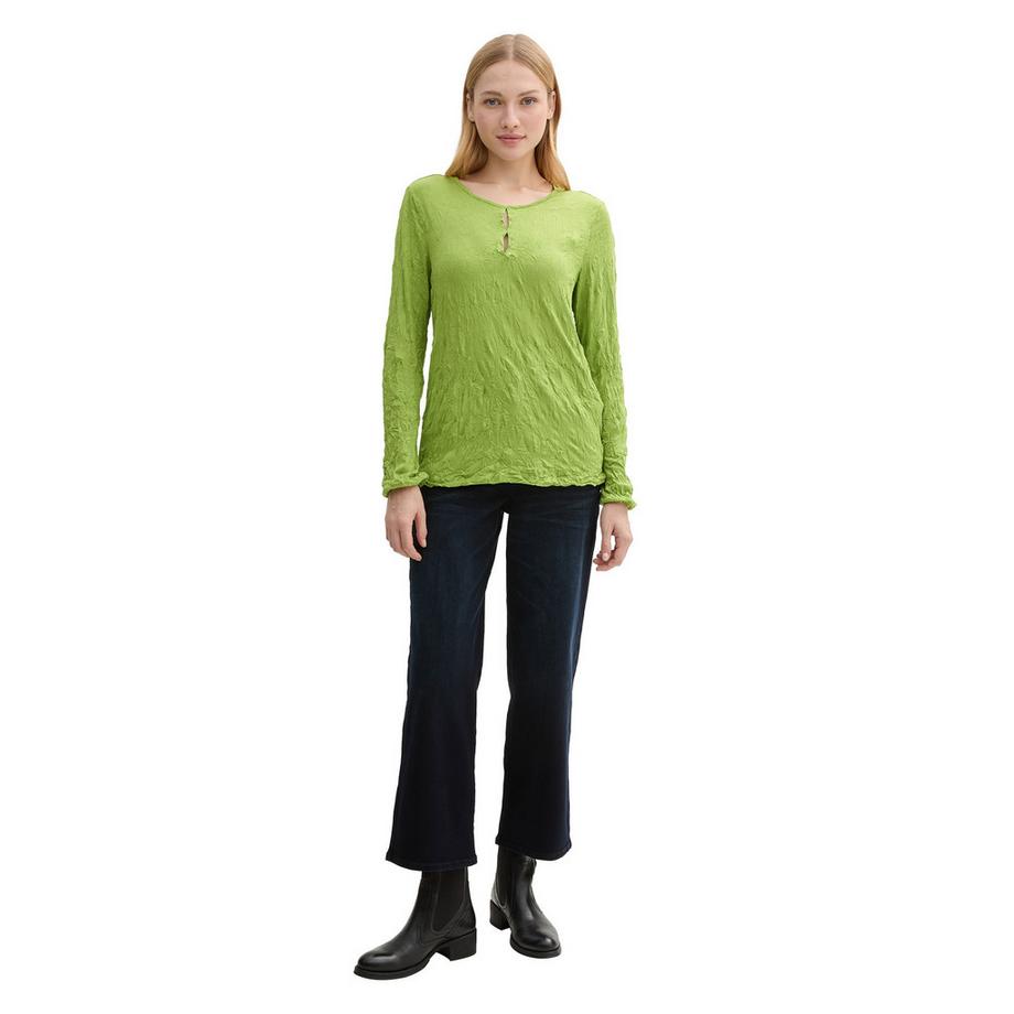 TOM TAILOR Langarm Crinkle T-Shirt  