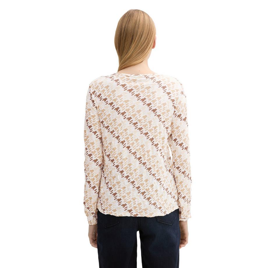 TOM TAILOR Langarm Crinkle T-Shirt  