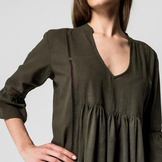 Manor Woman Tunika Relaxed Fit V-Ausschnitt  