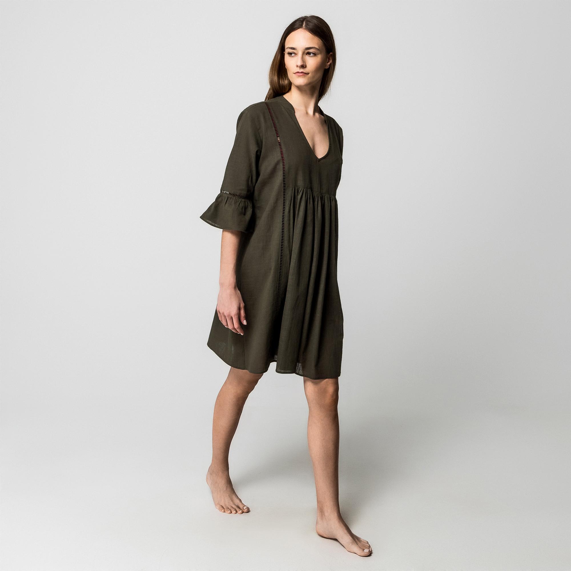 Manor Woman Tunika Relaxed Fit V-Ausschnitt  