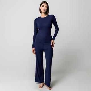 Manor Woman Pantaloni pigiama a costine Regular Fit  