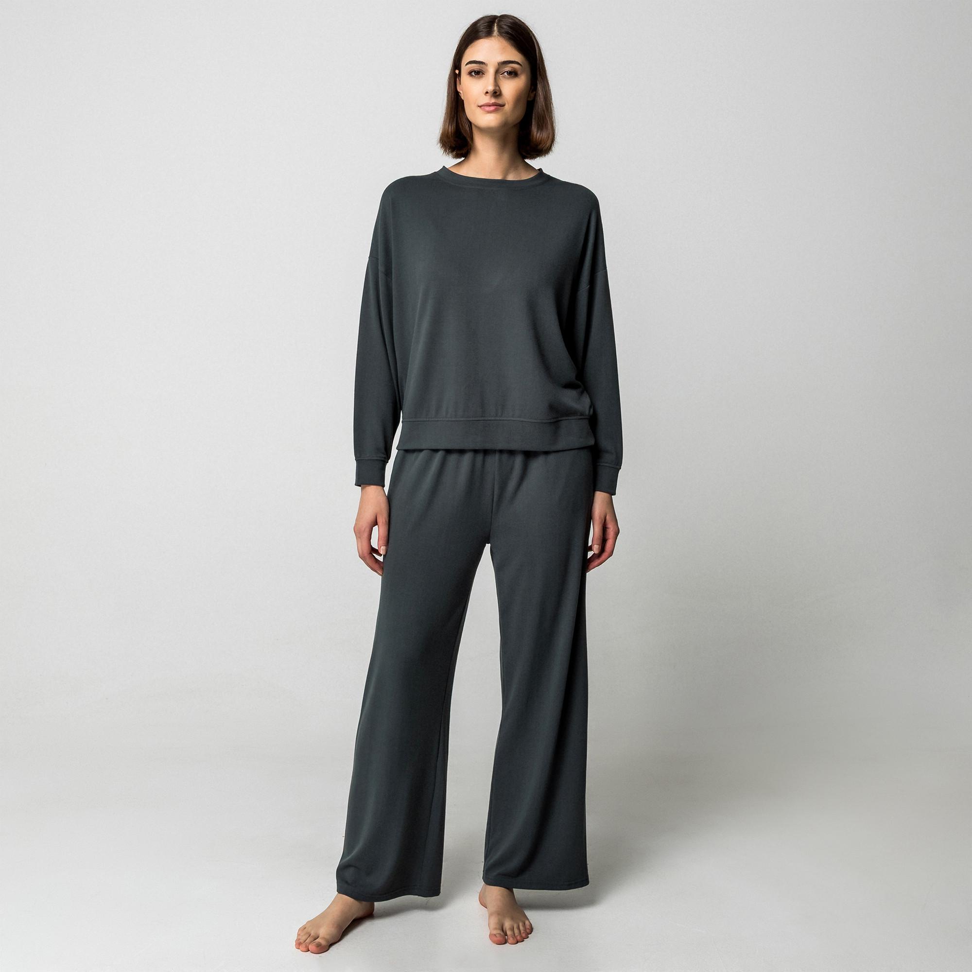 Manor Woman Pyjamahose Regular Fit Weites Bein  