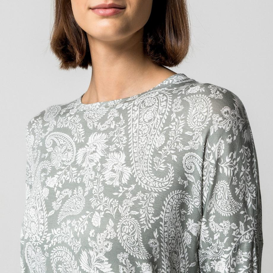 Manor Woman Haut de pyjama à manches longues imprimé paisley  