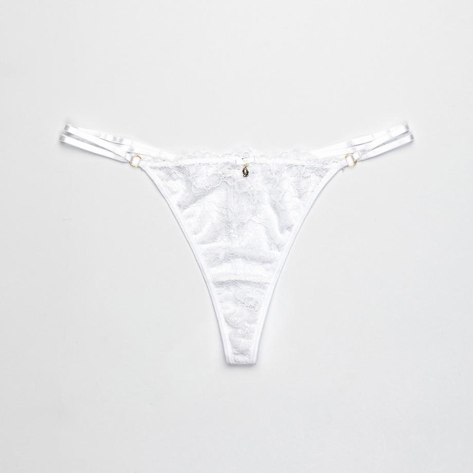 Manor Woman Spitzen String Tanga mit Zierschleife  