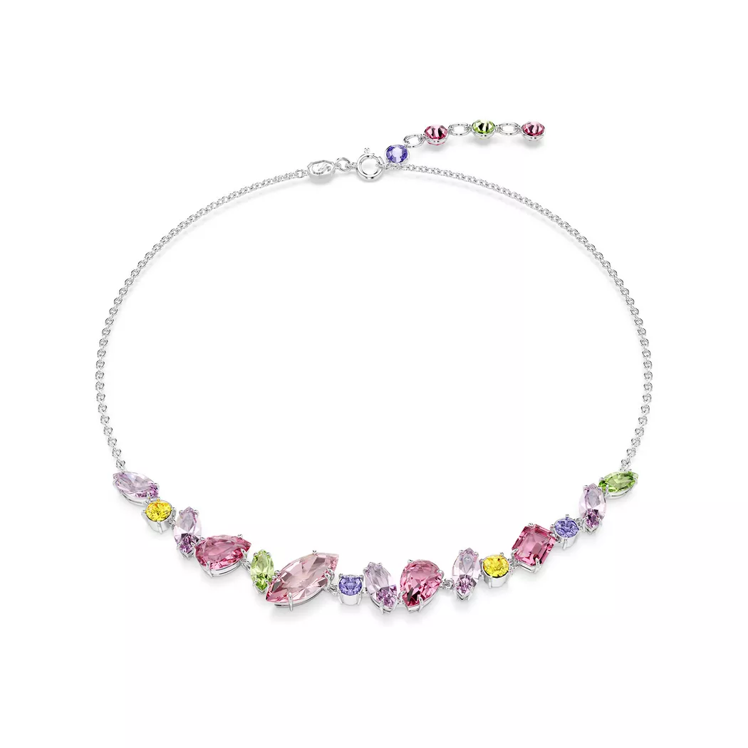Swarovski - Halskette, Gema, One Size, Silberfarben