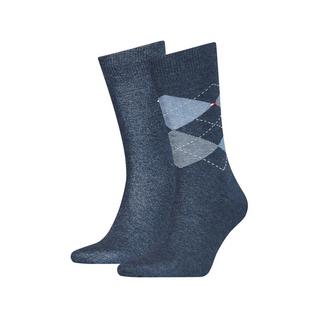 TOMMY HILFIGER Duopack Check Wadenlange Socken  