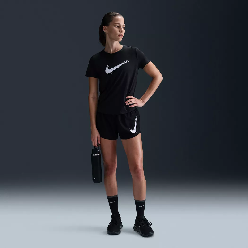 T-Shirt NIKE SPORTSWEAR "W NSW CLUB SS TEE", Damen, Gr. L, schwarz, Jersey, Obermaterial: 100% Baumwolle, normal, Rundhals, Shirts T-Shirt 2
