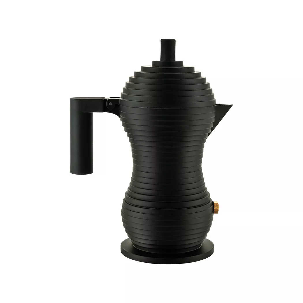 Alessi Pulcina Espresso Maker 3 Cups Black Aluminium