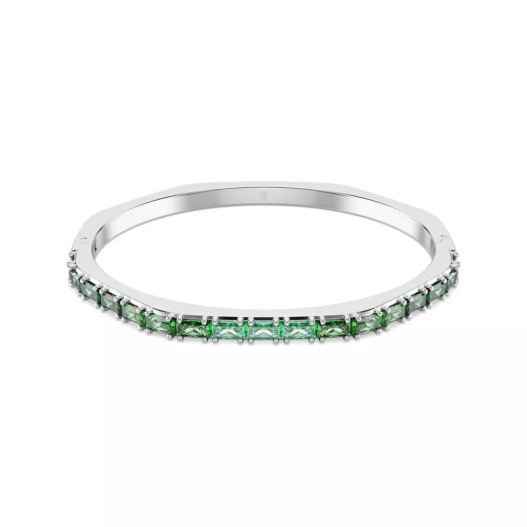 Armreif SWAROVSKI "Schmuck Geschenk Matrix" Gr. S, silber (metallfarben, kristallweiß, kristallweiß), Armbänder, Damen, S, Metall, Armreif, mit Swarovski Kristall 2