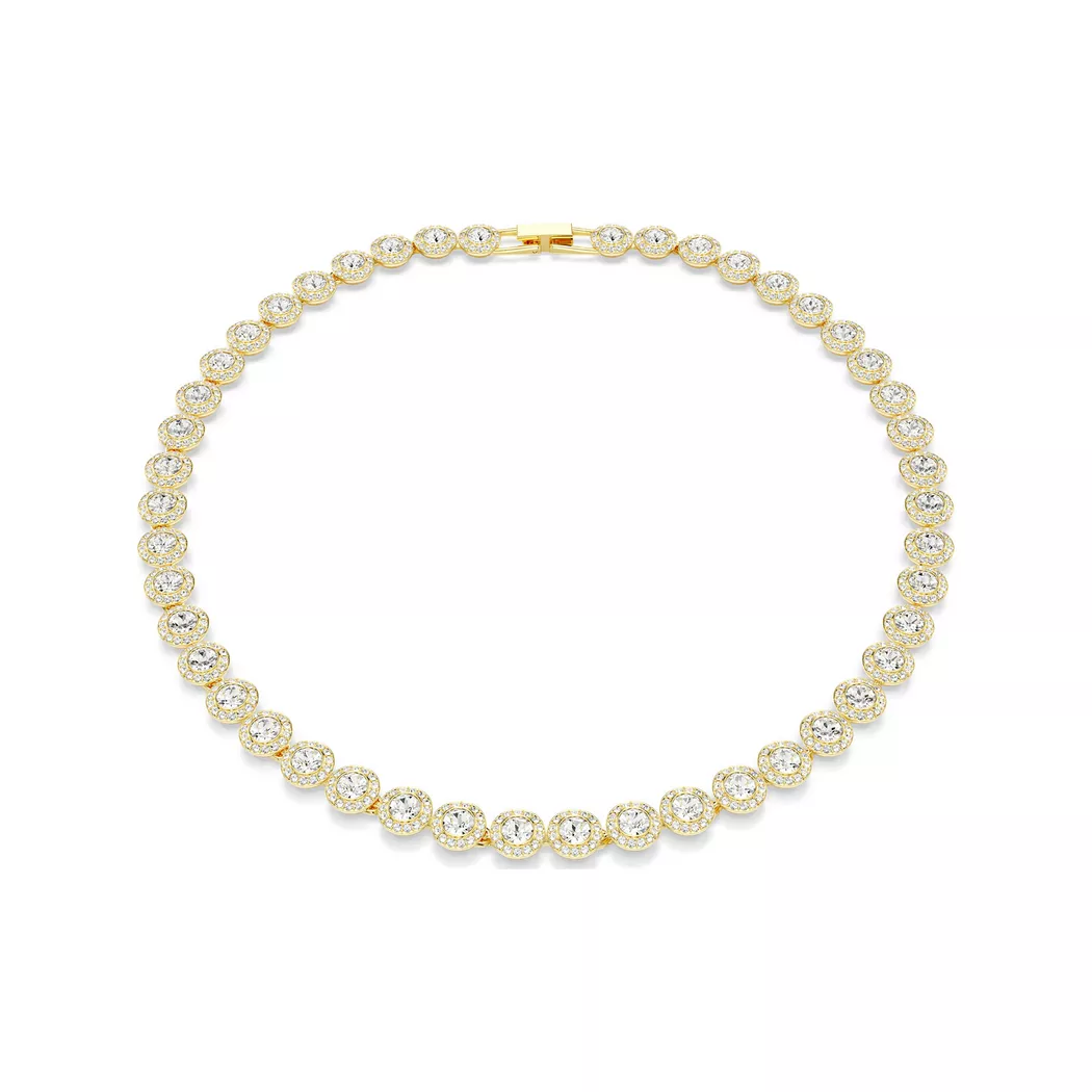 Swarovski - Halskette, Una, 38cm, Goldfarben