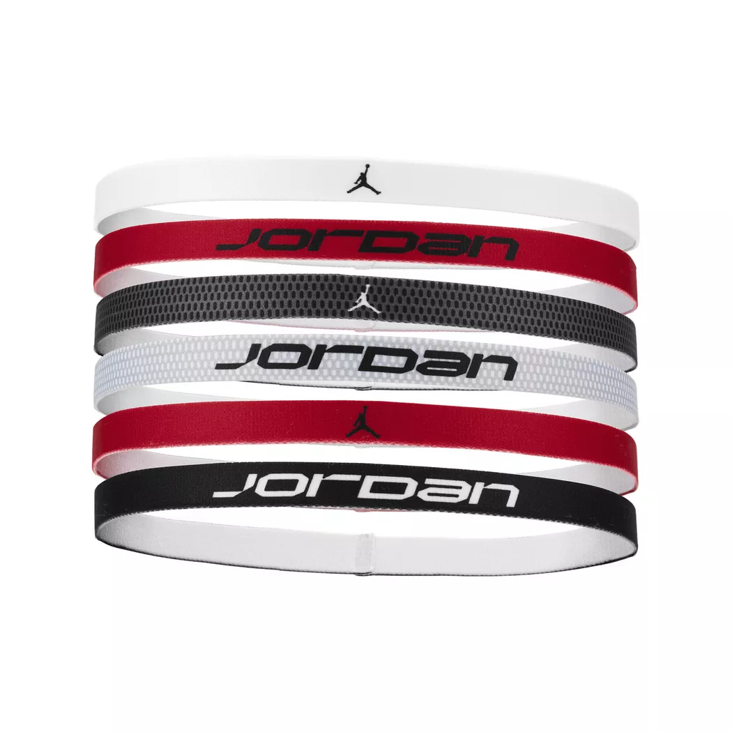 Nike - Haarband, Jordan Elastic Sport Headbands 6 Pk Printed, One Size, Weiss
