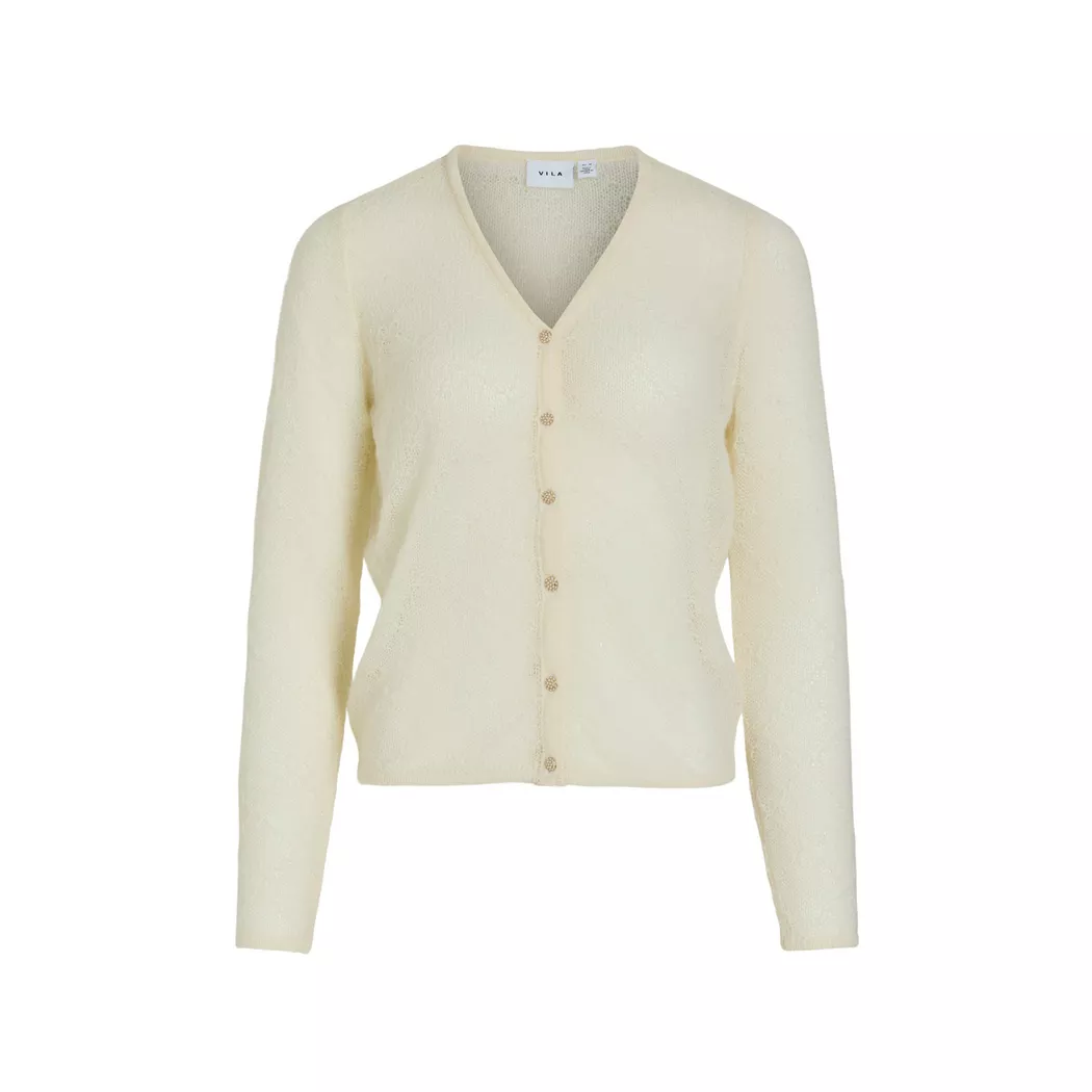 VILA - Cardigan, für Damen, Ecru, Größe S